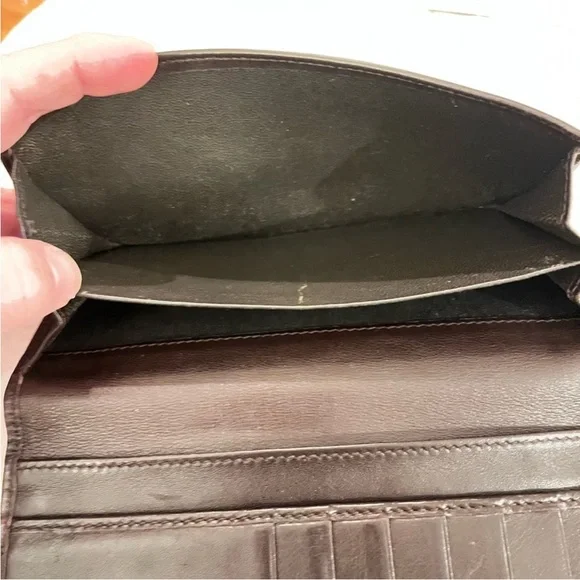 GUCCI- Guccissima Signature Continental Wallet Chocolate-Excellent Condition - Picture 4 of 16
